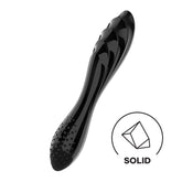 Satisfyer Dazzling Crystal 1 - Black 7.25 Inch Glass Dildo DONGS Glass